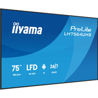 iiyama LH7564UHS-B1AG, Affichage public Noir (Mat)