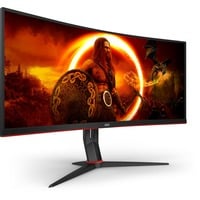 AOC  34" Moniteur UltraWide gaming incurvé  Noir/Rouge