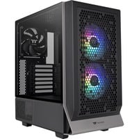 Thermaltake  boîtier midi tower Noir | 2x USB-A | 1x USB-C | RGB | Window