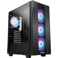 Chieftec  boîtier midi tower Noir | 1x USB-A | 1x USB-C | RGB | Verre Trempé