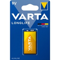 VARTA Longlife Extra 9V Batterie à usage unique Alcaline Batterie à usage unique, 9V, Alcaline, 9 V, 1 pièce(s), 48,5 mm