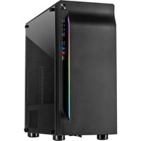 Inter-Tech A-3411 Creek boîtier midi tower Noir | 3x USB-A | RGB | Window