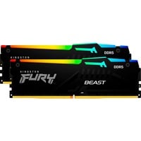 Kingston FURY 32 Go DDR5-6400 Kit, Mémoire vive Noir, KF564C32BBEAK2-32, Fury Beast RGB, XMP, EXPO