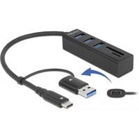 DeLOCK Hub USB à 3 ports + SD et MicroSD 