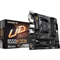 GIGABYTE B550M DS3H carte mère socket AM4 Noir/gris, RAID, Gb-LAN, Sound, µATX