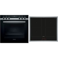 Siemens HE517ABS1, Jeu de cuisinière Noir/en acier inoxydable