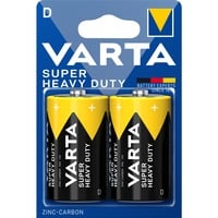 VARTA R20 D pile domestique Zinc-Carbone, Batterie D, Zinc-Carbone, 1,5 V, 2 pièce(s), Multicolore, 61,5 mm