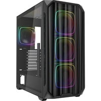 Sharkoon  boîtier midi tower Noir | 2x USB-A | 1x USB-C | RGB | Window