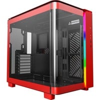 Montech  boîtier midi tower Rouge | 2x USB-A | 1x USB-C | RGB | Window