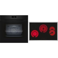 Neff B2CCJ7AK3, Ensemble four Noir/en acier inoxydable