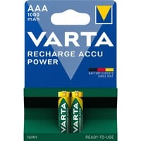 VARTA -5703B Piles domestiques, Batterie Batterie rechargeable, AAA, Hybrides nickel-métal (NiMH), 1,2 V, 2 pièce(s), 1000 mAh