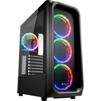 Sharkoon TK5M RGB boîtier midi tower Noir | 3x USB-A | Window