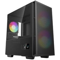 DeepCool CH360 DIGITAL boîtier mini tower Noir | 1x USB-A | 1x USB-C | RGB | Window