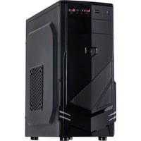 Inter-Tech B-30 Midi Tower Noir, boîtier pc Noir | 2x USB-A