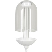 GARDENA ClickUp! mangeoire pour oiseau Transparent, Blanc Acrylique, Bac Transparent, Blanc, Acrylique, 152 mm, 152 mm, 350 mm