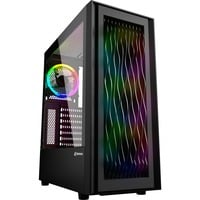 Sharkoon RGB WAVE boîtier midi tower Noir | 2x USB-A | 1x USB-C | RGB | Window