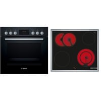 Bosch HEF113BA0, Jeu de cuisinière Noir/en acier inoxydable