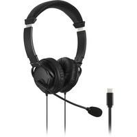 Kensington Casque Hi-Fi USB-C avec micro  on-ear Noir, Avec fil, Appels/Musique, Casque, Noir