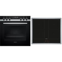 Siemens HE578ABS1, Jeu de cuisinière Noir/en acier inoxydable