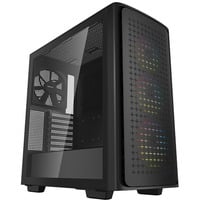 DeepCool CK560 boîtier midi tower Noir | 2x USB-A | 1x USB-C | RGB | Verre Trempé