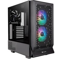 Thermaltake  boîtier midi tower Noir | 2x USB-A | 1x USB-C | RGB | Verre Trempé