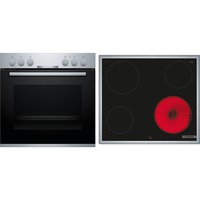 Bosch HEA510BS2, Jeu de cuisinière Acier inoxydable/Noir