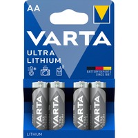 VARTA 4x AA Lithium Batterie à usage unique Batterie à usage unique, AA, Lithium, 1,5 V, 4 pièce(s), 2900 mAh