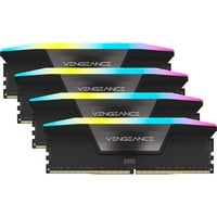 Corsair 128 Go DDR5-5600 Quad-Kit, Mémoire vive Noir, CMH128GX5M4B5600C40, Vengeance RGB, XMP