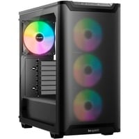 be quiet! PURE BASE 501 LX boîtier midi tower Noir | 2x USB-A | 1x USB-C | RGB | Verre Trempé