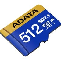 ADATA Premier Extreme microSDXC 512 GB, Carte mémoire Bleu/Jaune