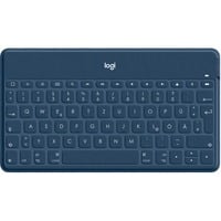 Logitech Keys-To-Go Bleu Bluetooth Allemand, clavier Bleu, Layout DE, Allemand, 1,7 cm, 1,2 mm, Apple, iPad, iPhone, Apple TV, Bleu