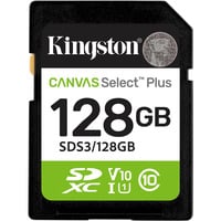 Kingston Canvas Select Plus 128 Go SDXC, Carte mémoire UHS-I U1, Class 10, V10