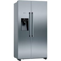 Neff KA3923IE0 frigo américain Autoportante 562 L E Noir, Gris, Side-by-side Acier inoxydable/gris, Autoportante, Américain, Noir, Gris, LED, Tactile, Acier inoxydable