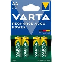 VARTA -56706B Piles domestiques, Batterie Batterie rechargeable, AA, Hybrides nickel-métal (NiMH), 1,2 V, 4 pièce(s), 2100 mAh