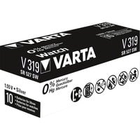 VARTA -V319 Piles domestiques, Batterie Argent, Batterie à usage unique, Argent-Oxide (S), 1,55 V, 1 pièce(s), Hg (mercure), Argent