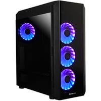 Chieftec  boîtier midi tower Noir | 2x USB-A | 1x USB-C | RGB | Verre Trempé