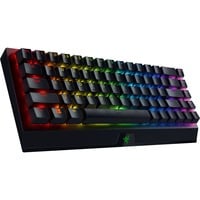 Razer BlackWidow V3 Mini HyperSpeed Switch jaune, clavier gaming Noir, Layout DE, Razer Yellow, 65%, USB + RF Wireless + Bluetooth, Clavier mécanique, QWERTY, LED RGB, Noir