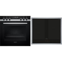 Siemens HE578ABS1, Jeu de cuisinière Noir/en acier inoxydable