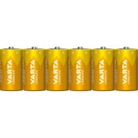 VARTA 4114 Batterie à usage unique C Alcaline Batterie à usage unique, C, Alcaline, 1,5 V, 6 pièce(s), Bleu, Jaune