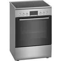 Bosch Serie 4 HKR39C250 four et cuisinière Céramique Noir, Gris A, Jeu de cuisinière Acier inoxydable, Cuisinière, Noir, Gris, Rotatif, Tactile, Chrome, Devant, 1,2 m