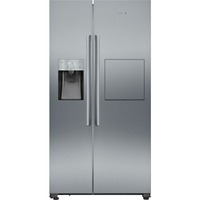 Siemens iQ500 KA93GAIEP frigo américain Autoportante 560 L E Acier inoxydable, Side-by-side Acier inoxydable, Autoportante, Acier inoxydable, Américain, LED, Verre, 560 L