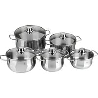 WMF 07.3008.6040 lot de casseroles, Ensemble de pot Acier inoxydable, Acier inoxydable, Acier inoxydable, Acier inoxydable, Acier inoxydable, Verre, 250 °C