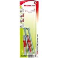 fischer DUOPOWER 10x80 S K, Cheville Gris clair/Rouge