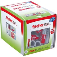 fischer DUOPOWER 14x70 LD, Cheville Gris clair/Rouge