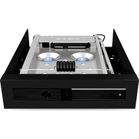 ICY BOX IB-2217aStS Boîtier disque dur/SSD Noir 2.5/3.5", Cadrage Noir, Boîtier disque dur/SSD, 2.5/3.5", SATA, Série ATA II, Série ATA III, 6 Gbit/s, Échange à chaud, Noir