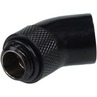 Alphacool HF angled adaptor 45° G1/4, Connexion Noir, Laiton, Noir, Soft tubing (PVC, Silikon, Neoprene), 18 mm, 24 mm, 33 mm