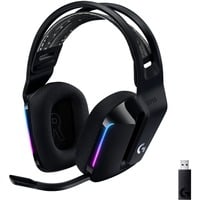 Logitech G733 LIGHTSPEED WIRELESS RGB casque gaming over-ear Noir, Casque, Arceau, Jouer, Noir, Binaural, Rotatif