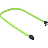 Sharkoon Câble Sata III manchette 90 Vert, 30 cm