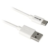 Sharkoon USB-A 2.0 - USB-C, Câble Blanc, 2 mètres