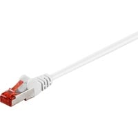 goobay Câble de raccordement RJ-45 S/STP Cat.6 Blanc, 15 mètres